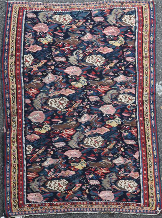 A 19ct century Senneh rug, 6ft 3in by 4ft 5in.